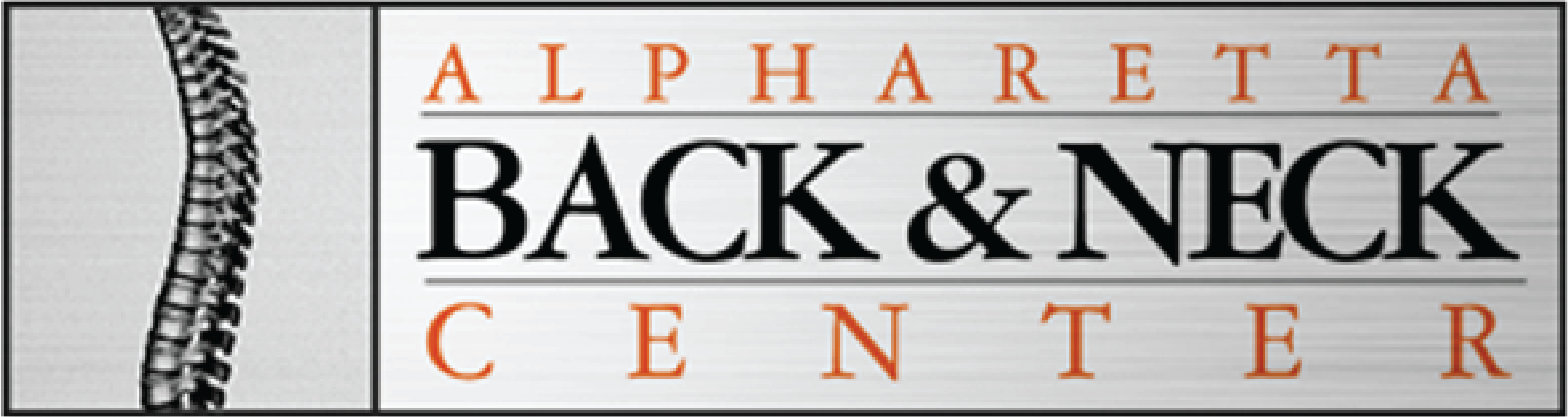 logo of chiropractic practice called alpharetta back & neck center located in alpharetta, georgia